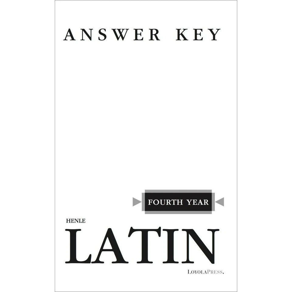 [4s023] Henle Latin Fourth year (Key)