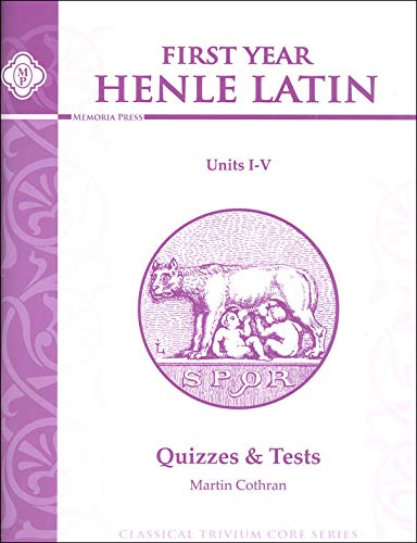 [MPHenle1TQ] Henle Latin First Year: Units I-V Quizzes & Tests